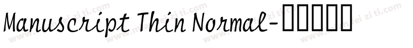 Manuscript Thin Normal字体转换